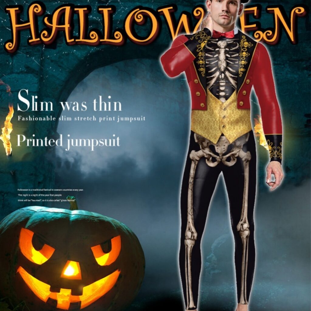 Wansheng New One-piece  Tight Jumpsuit Circus Foreman Costumes