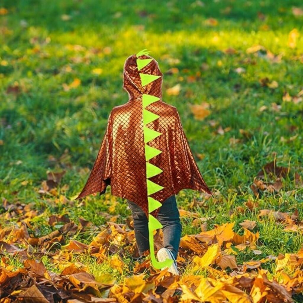 Fantasy Dragon Dinosaur Costume Cape, Complete Mask And Cape Set For Halloween Parties, Themed Birthday Party Costume, Ideal Gift For Festive Occasions