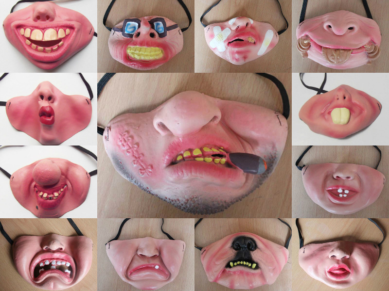 Latex half face mask