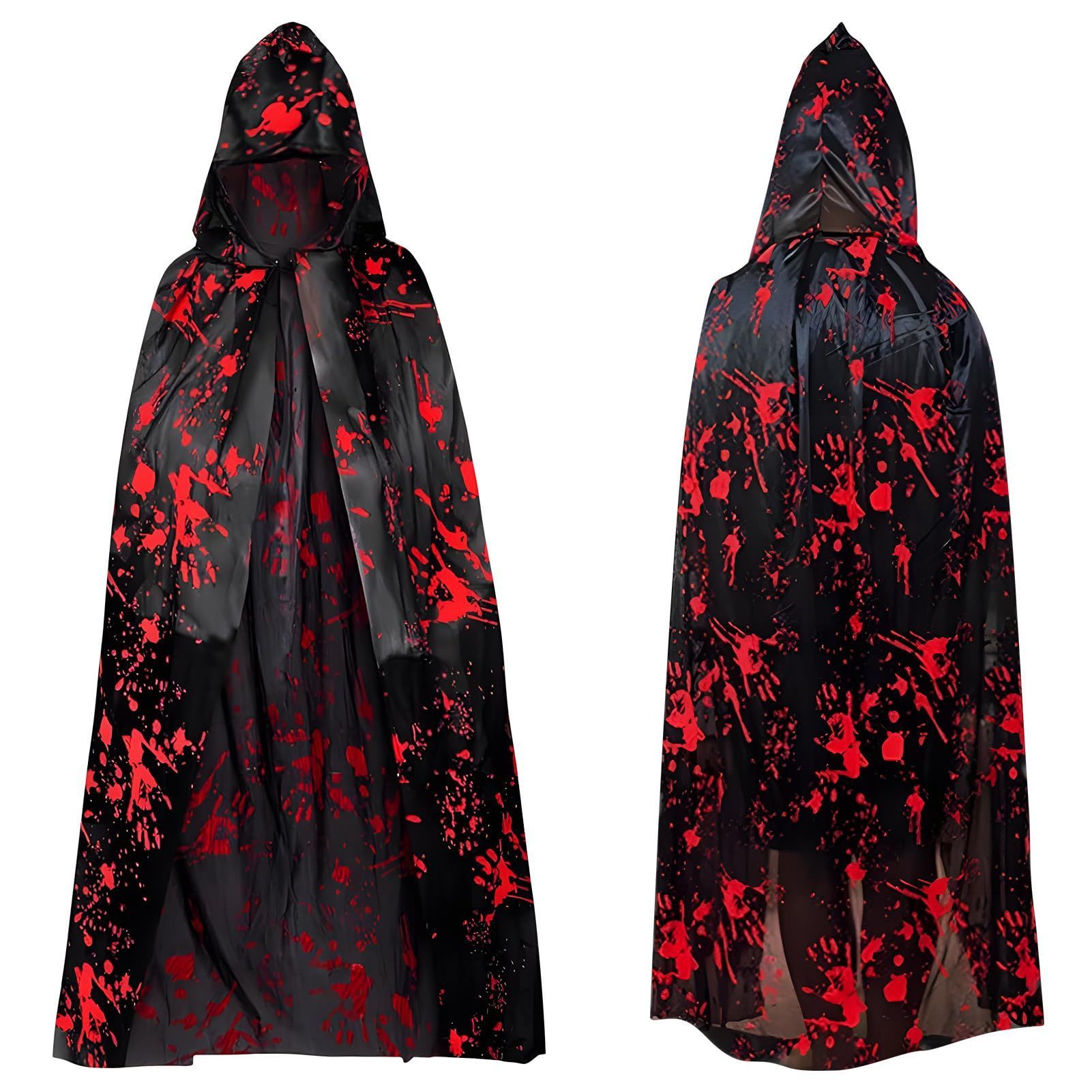 Hooded Costume Set With Hood And Mask Accessories - 140 Cm Cape For Spooky Parties & Themed Events - Party Accessory Set - Image 4