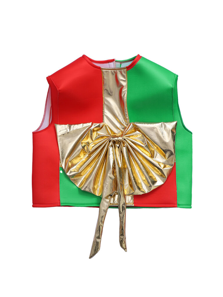 Santa Claus Gift Box Costume For Kids, Cosplay Party, School Festival Outfit, Performance Prop