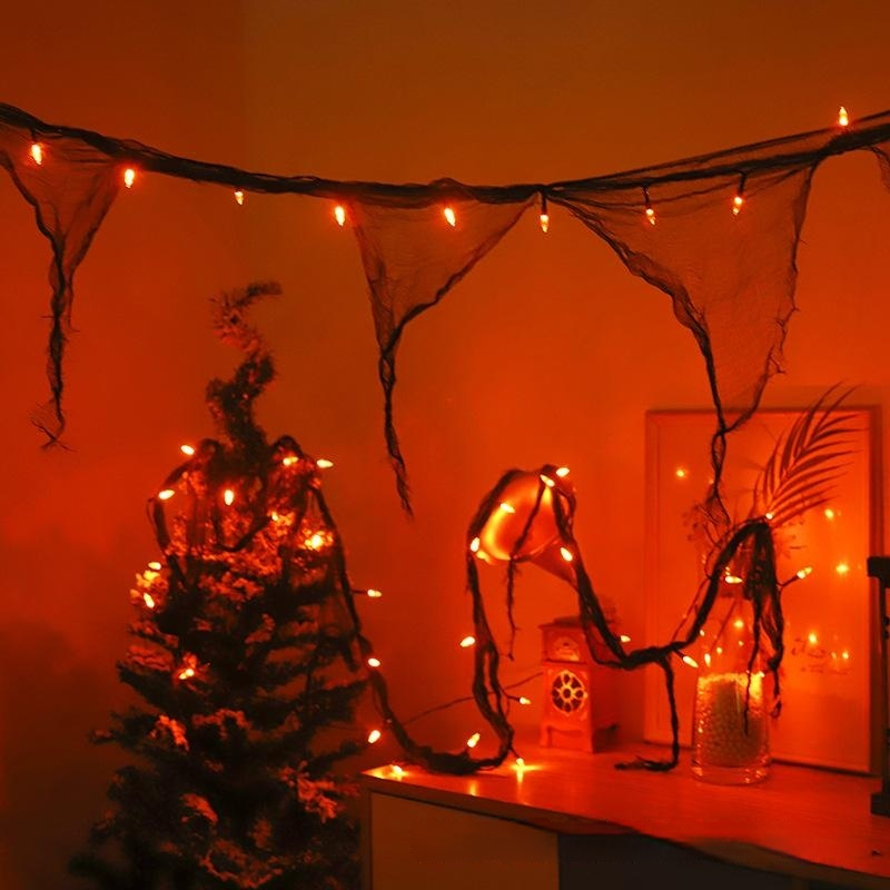LED Halloween Mesh String Lights