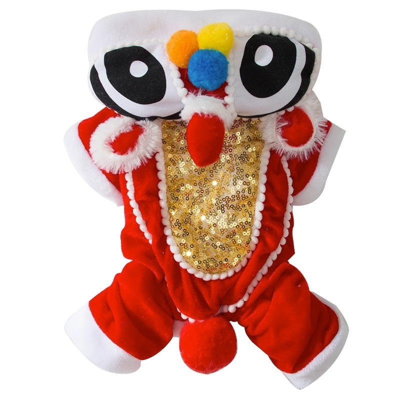 Spring Festival Xingshi Pet Costume Small And Medium-sized Chinese New Year Celebration Joyous Clothes Cat Clothing - Image 9
