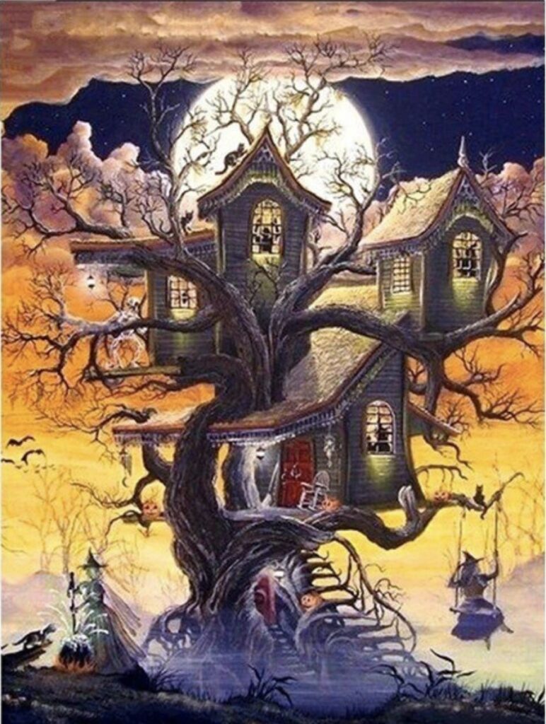 Halloween visit - Diamond embroidery kit
