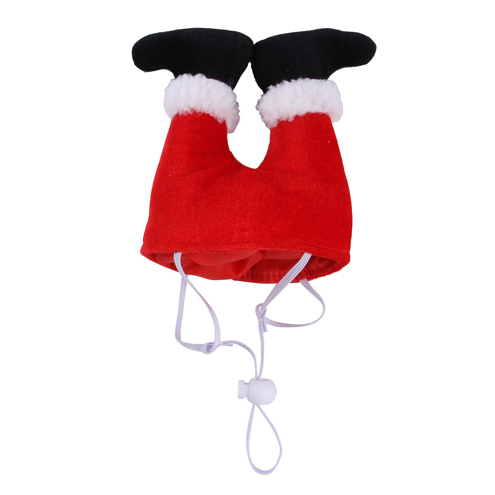 Dog Cat Christmas Costume Christmas Hat For Pet Outfit For Small Dogs Cute Fleece Hat Party Event Apparel Funny Clothes Accessory - Image 3