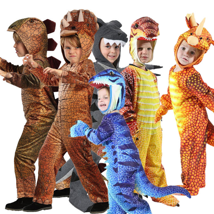 Tyrannosaure & Triceratops Costume pour fille et garçon cosplay enfants mignon Animal mascotte enfant dinosaure combinaison Costumes de fête de noël - Image 2