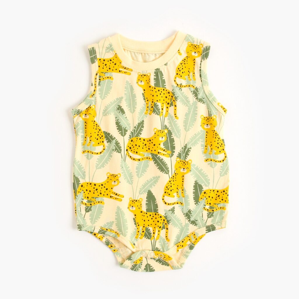 Summer Cartoon Baby Costume Animal Clothes Made Of Pure Cotton