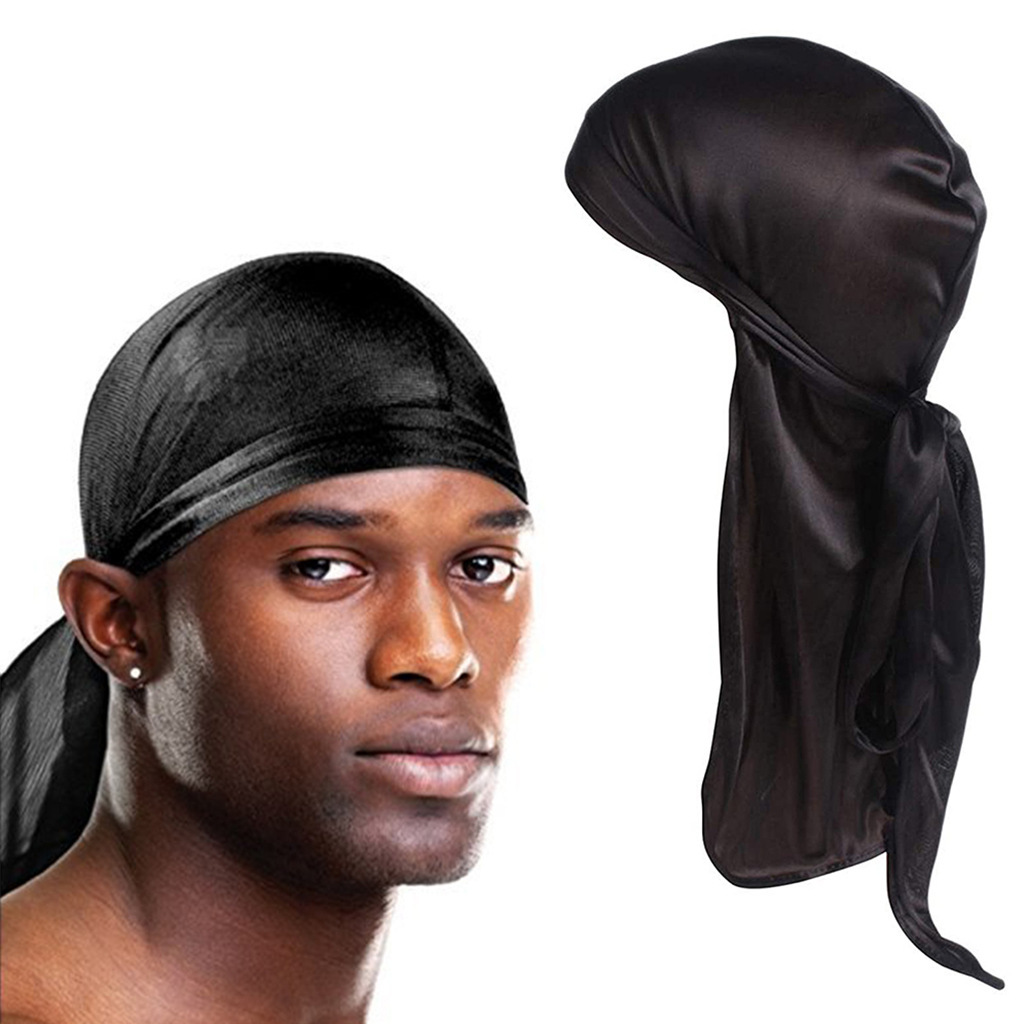 Unisex Satin Long Tail Headwrap Stretchy Pirate Hat And Hip Hop Turban For Men And Women, Elastic Bandana Cap For Costume And Fashion - Image 3