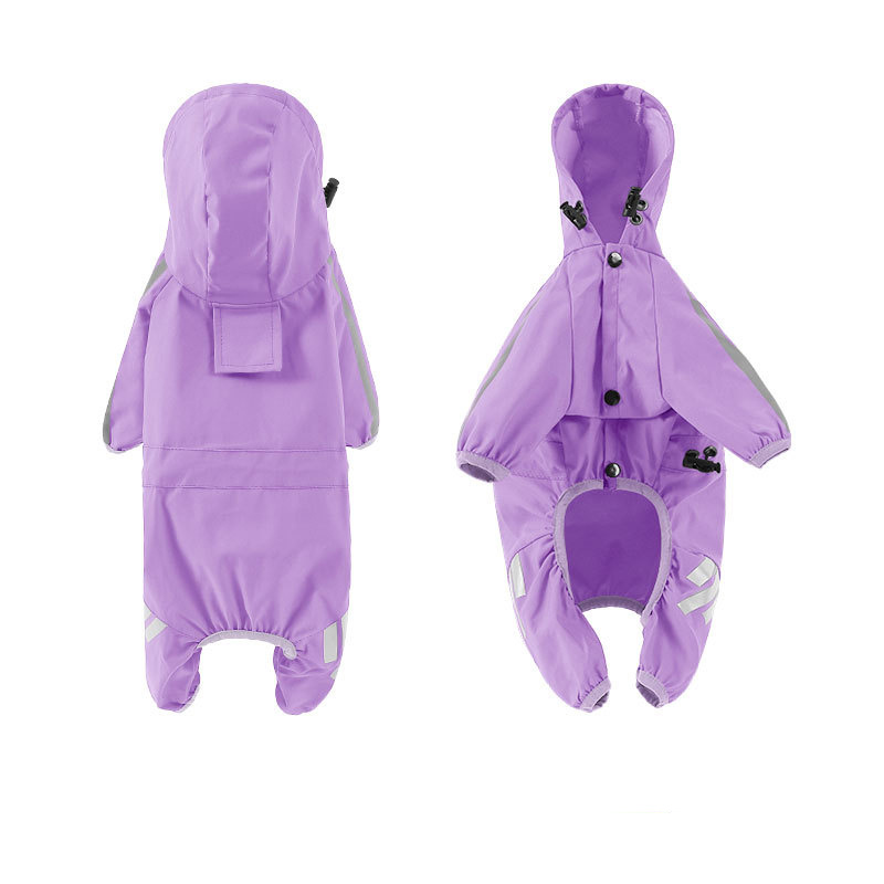 Sily Pet Raincoat Four-legged Raincoat For Dogs Small Dog Outing Clothes Tractable Waterproof Clothing Pet Clothing Cat Costume - Image 4