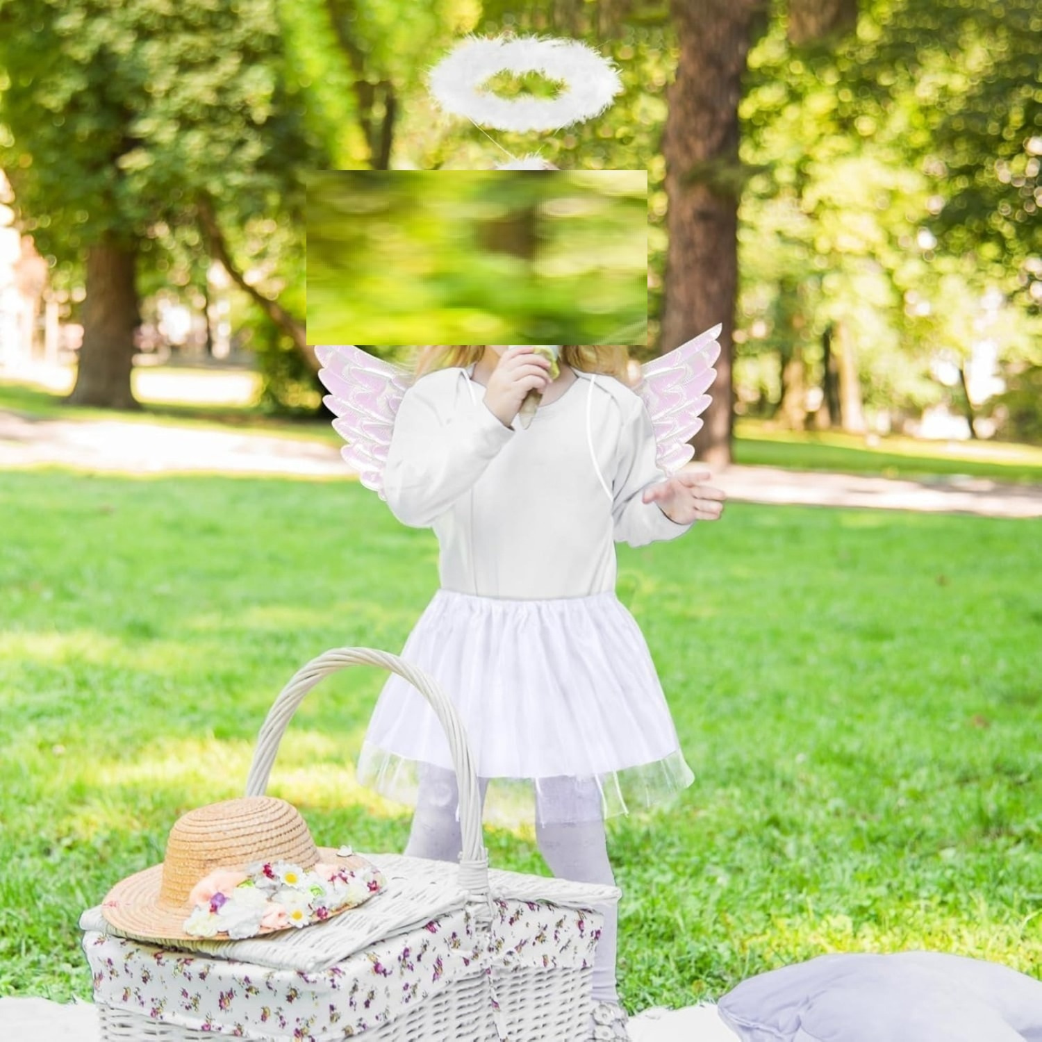 Set Of 3 Angel Costume Accessories For Adults, Christmas Accessory Set With Wings, Halo, And Magic Wand For Theme Parties, Carnival, And Christmas Parties—Party Gifts - Image 4