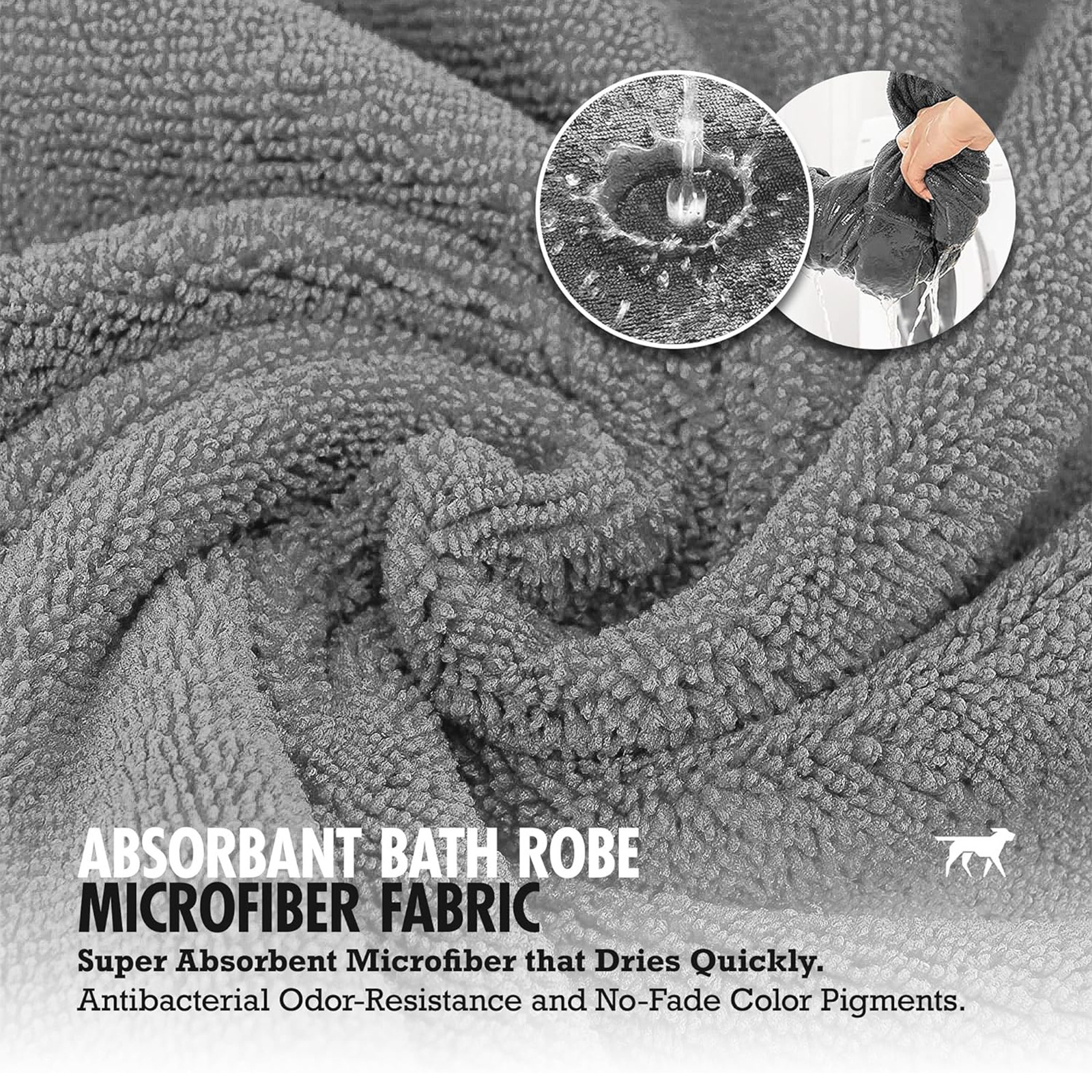 Dog Bathrobe Super Absorbent Pet Bath Towel Pajamas Coat Outfit Poodle Bichon French Corgi Big Large Medium Dog Costume - Image 5