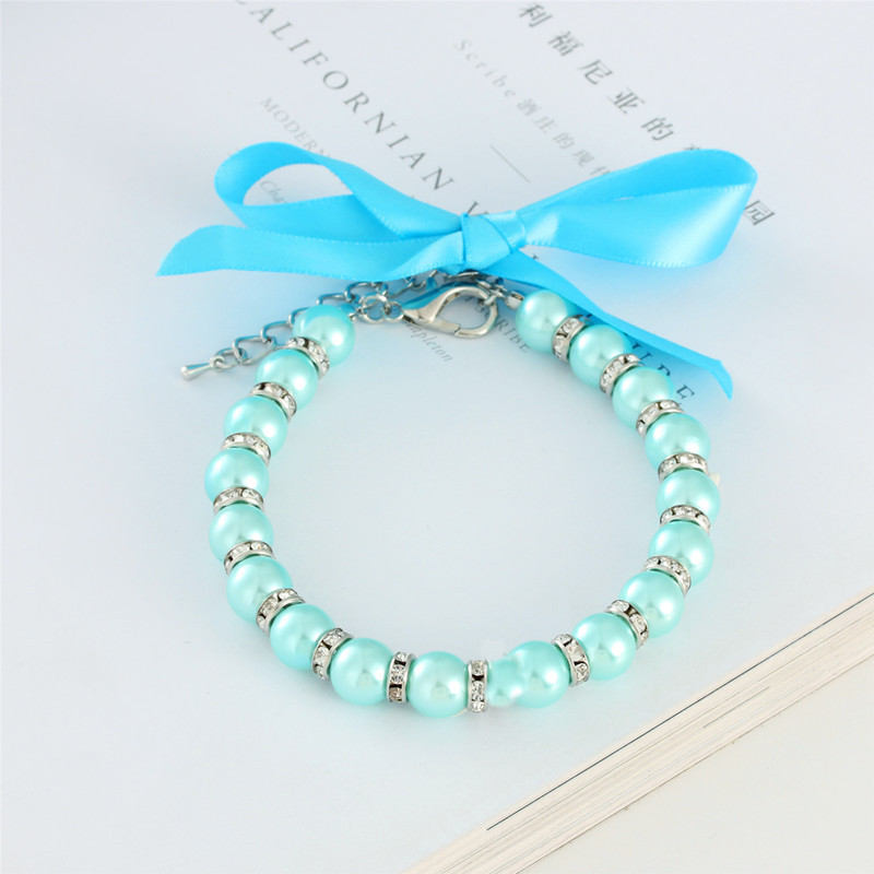Diamond Dog Pearls Necklace Jewelry For Small Dogs Puppy - Bling Rhinestones Cat Wedding Collar Yorkie Girl Clothes Costume Outfits Accessories - Image 5
