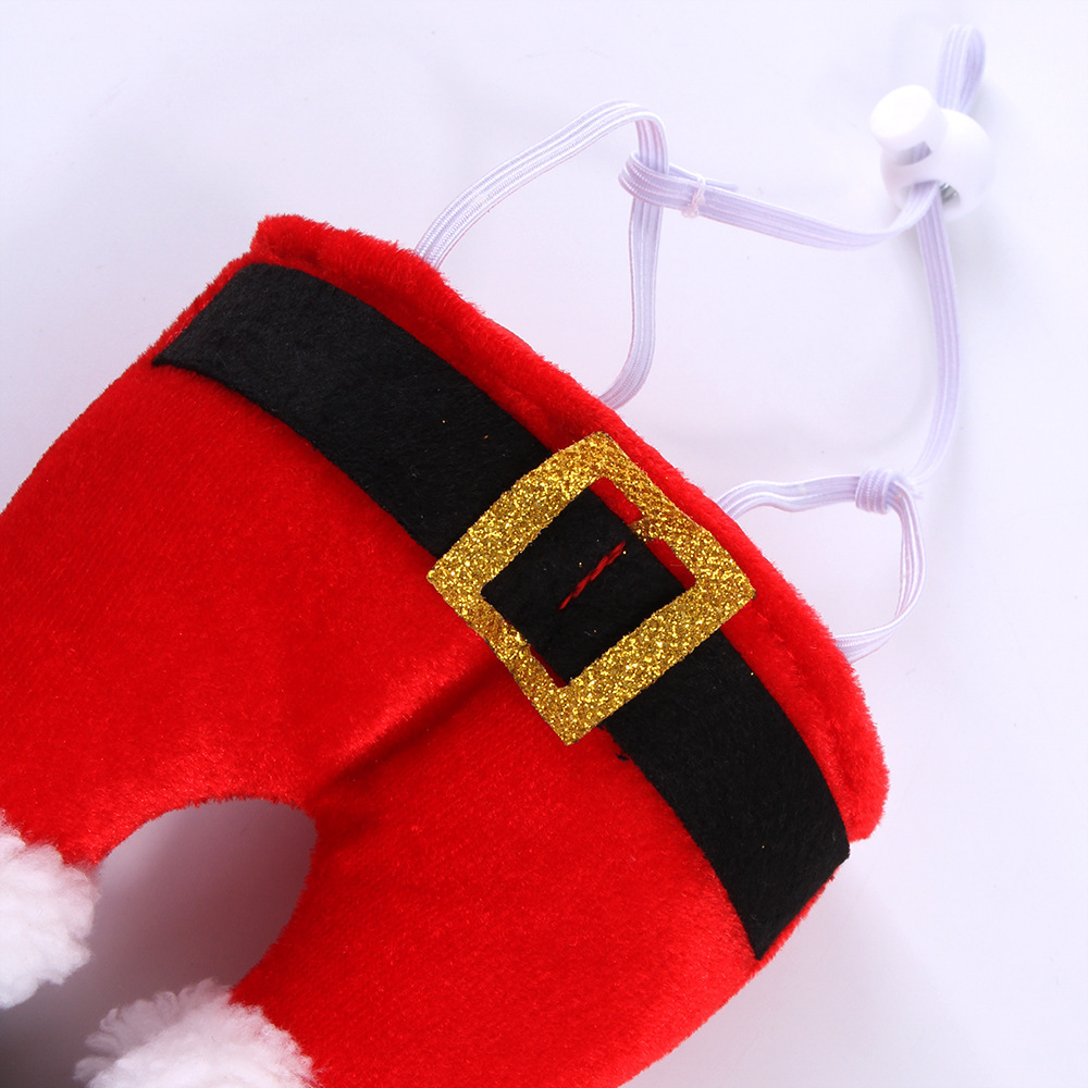 Dog Cat Christmas Costume Christmas Hat For Pet Outfit For Small Dogs Cute Fleece Hat Party Event Apparel Funny Clothes Accessory - Image 5