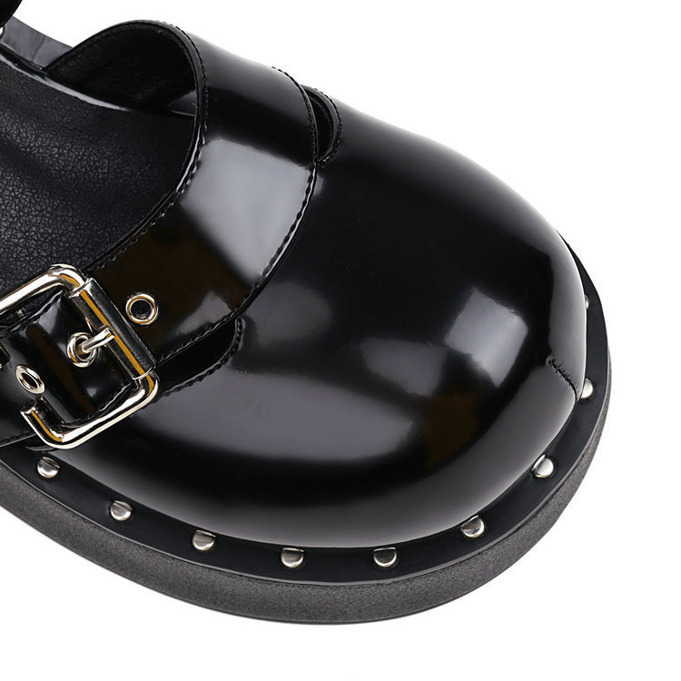 Mary Jane Bandage Shoes Lolita Women's Shoes Punk Song-promotion Costume Japanese Jk Preppy Style Height Increasing Skinny Platform Leather Shoes - Image 7