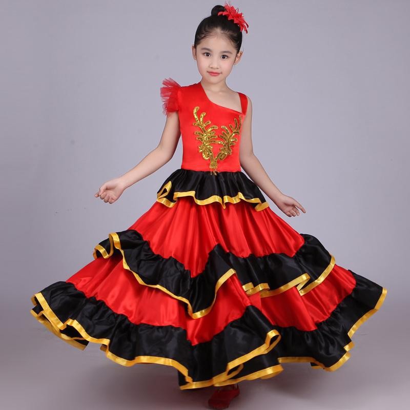 Bullfighting Dance Swing Children Show Performance Costume