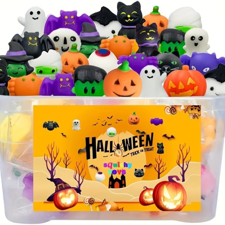 1 Pack - 36 Pcs Halloween Kawaii Mini Mochi Toys, Cute Squeeze Stress Relief Party Favors