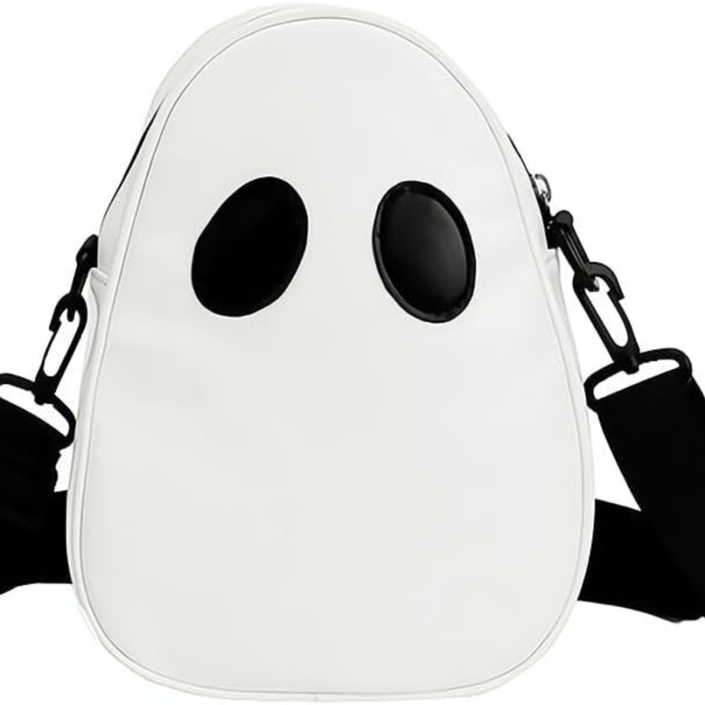 1Pcs Halloween Cute Ghost Purse PU Leather Crossbody Bag Shoulder Bag For Women's Spooky Trick Treat