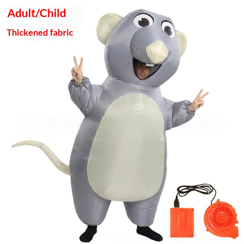 Mouse Inflatable Costume Halloween Funny Performance Outfit