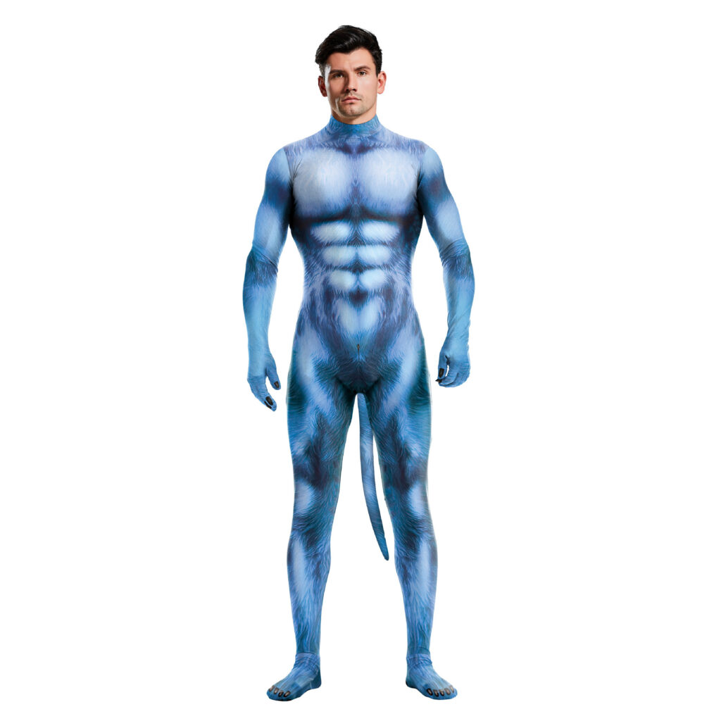 Animal Costume Blue Dog Digital Printing All-inclusive Tight Jumpsuit Performance Wear