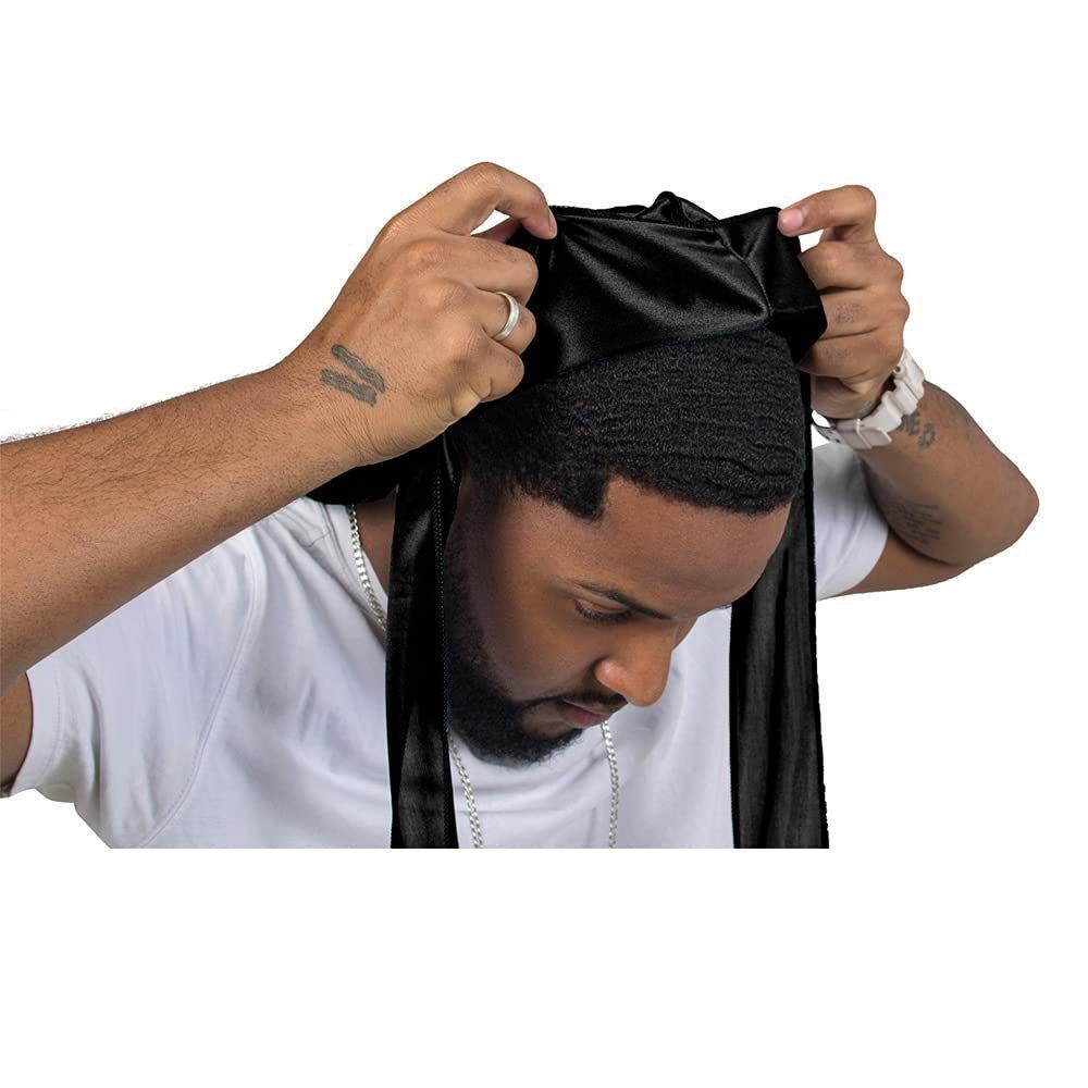 Unisex Satin Long Tail Headwrap Stretchy Pirate Hat And Hip Hop Turban For Men And Women, Elastic Bandana Cap For Costume And Fashion - Image 4