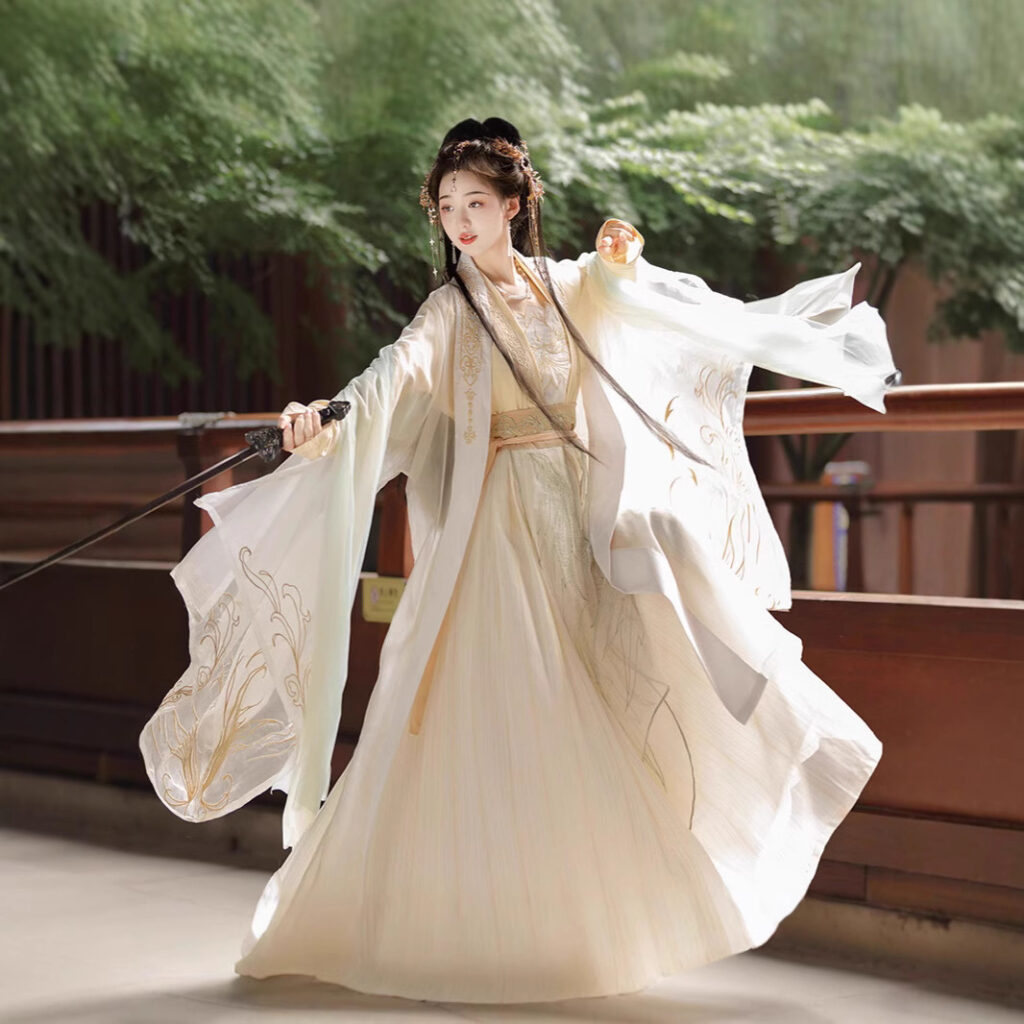 Martial Arts Style Ancient Costume Super Fairy Big Sleeve Shirt Waist Jacket And Dress