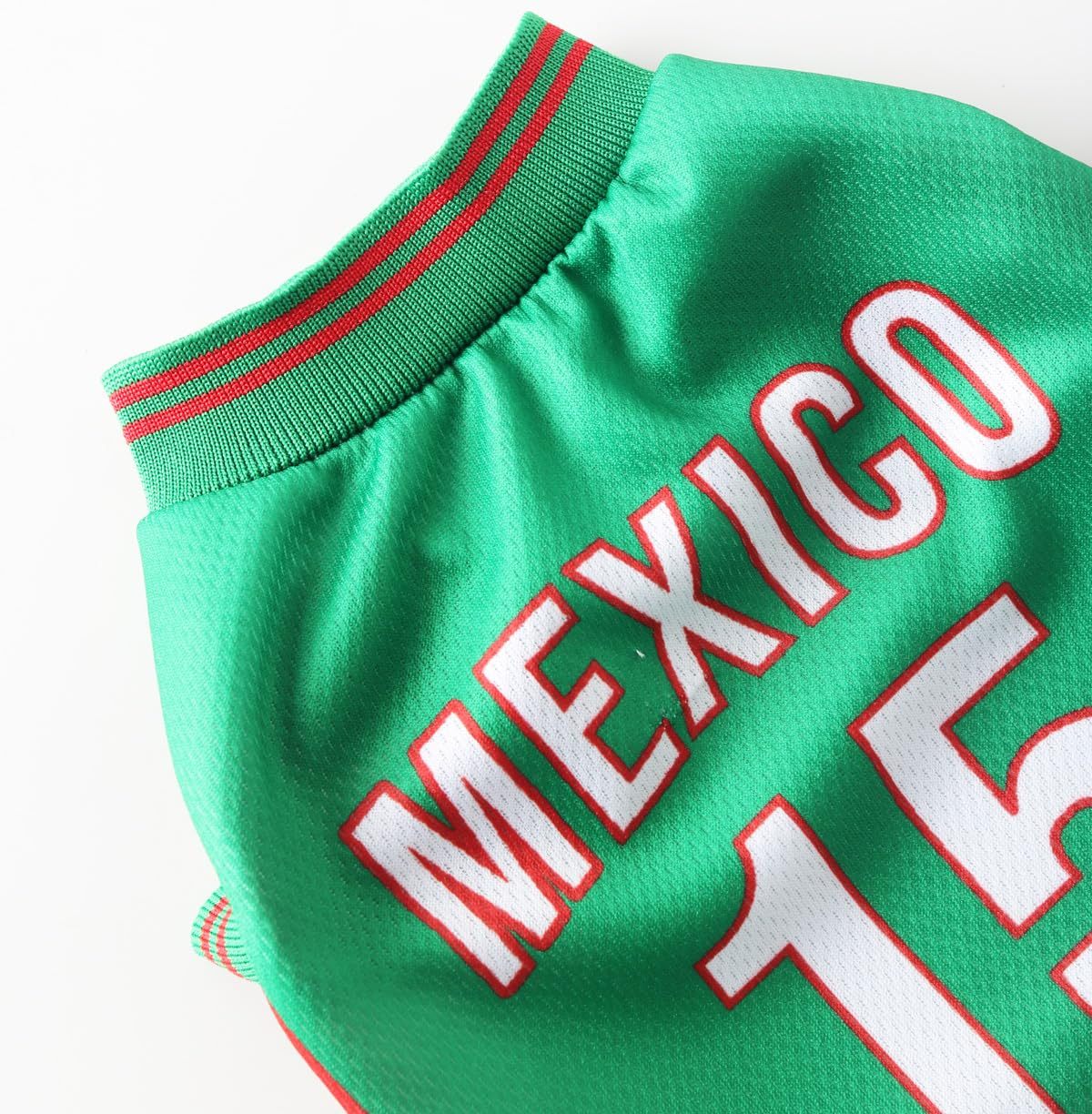 Mexico Pet Dog Jersey Costume, Summer Cooling Mesh Fabric, Soccer Sportswear Team Jersey, Lightweight Football Casual Clothes For Small Dogs - Image 4