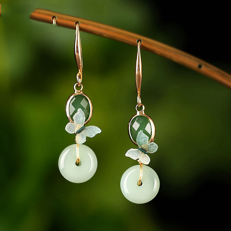 Antique Earrings For Cheongsam Retro Style Chinese Style Costume Earrings