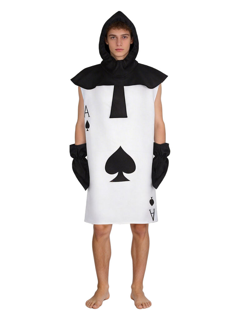 Alice In Wonderland Cosplay Costume, Playing Card Warrior, Club And Spade Cosplay, Fun Character Outfit