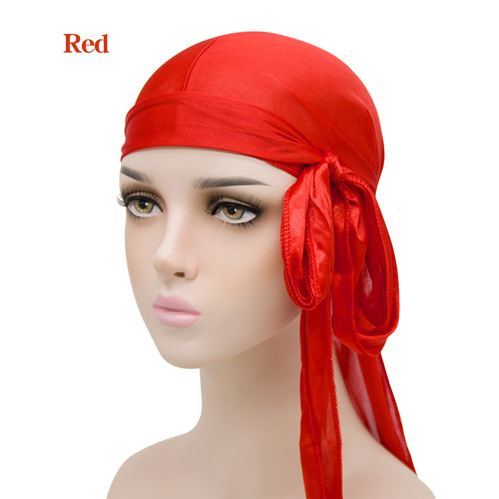 Unisex Satin Long Tail Headwrap Stretchy Pirate Hat And Hip Hop Turban For Men And Women, Elastic Bandana Cap For Costume And Fashion - Image 10