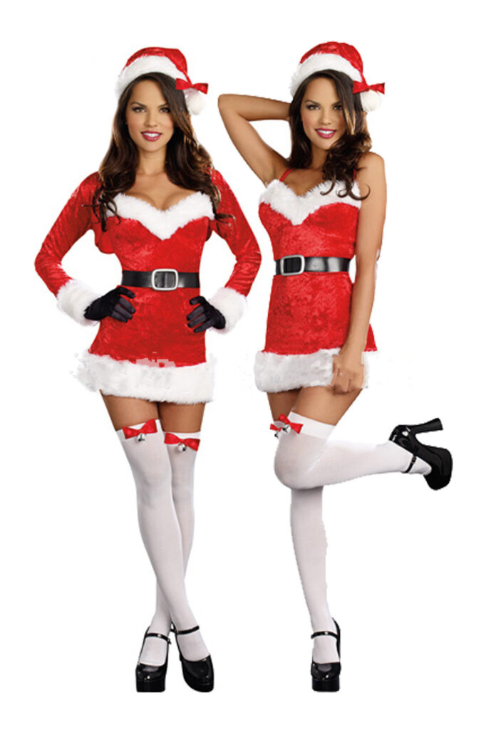 Adult Women's Chest Wrapped Christmas Performance Costume