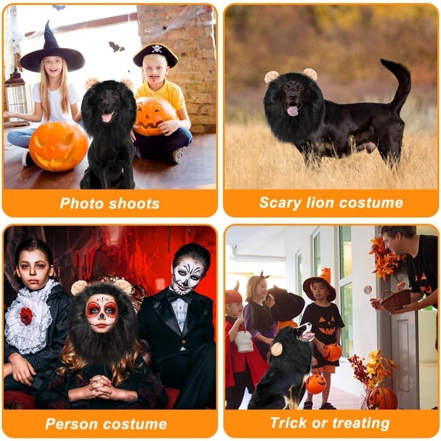 Multi-piece Party Gift Set, 1 Lion's Mane Dog Costume—adjustable, Soft, And Comfortable—perfect For Holidays, Parties, And Celebrations—easy To Put On - Image 4