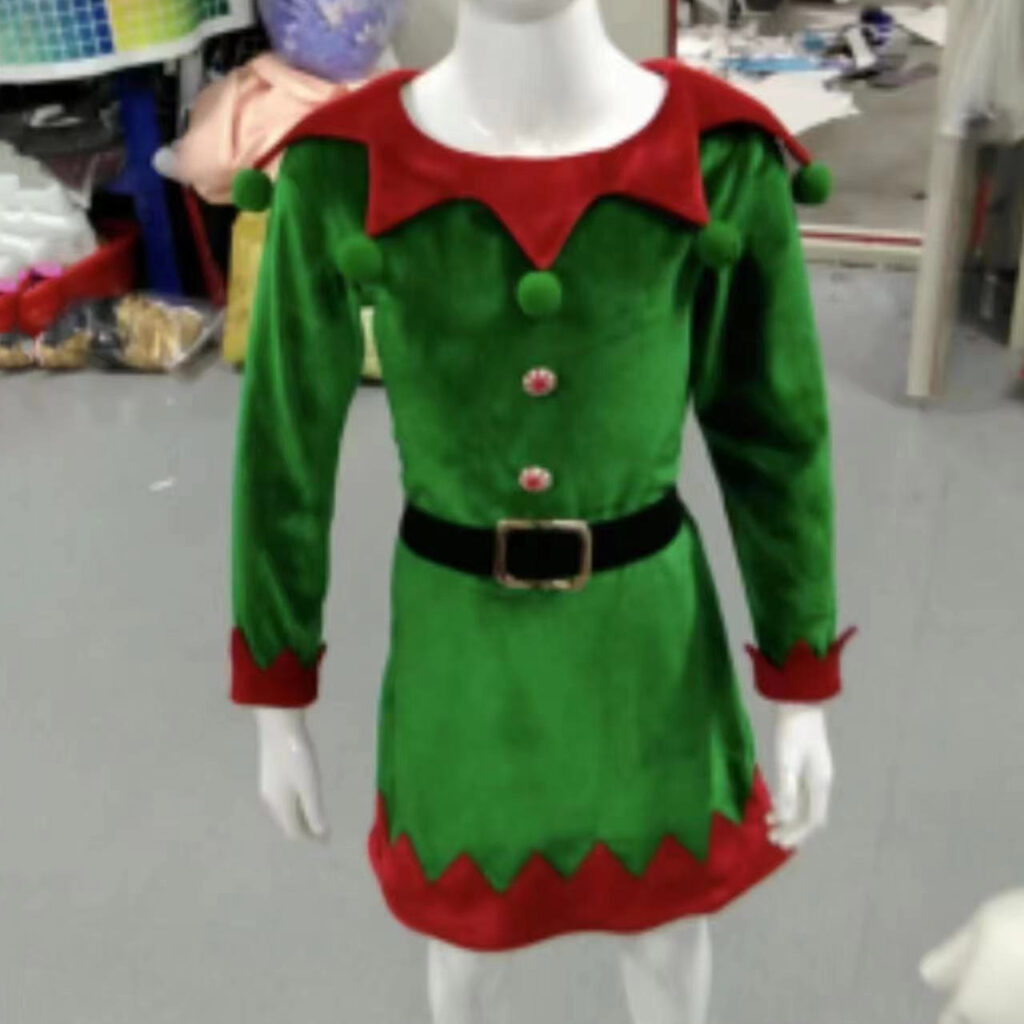 Children's Green Elf Costume Dress