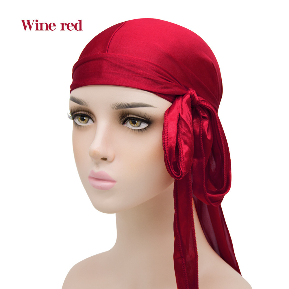 Unisex Satin Long Tail Headwrap Stretchy Pirate Hat And Hip Hop Turban For Men And Women, Elastic Bandana Cap For Costume And Fashion - Image 8
