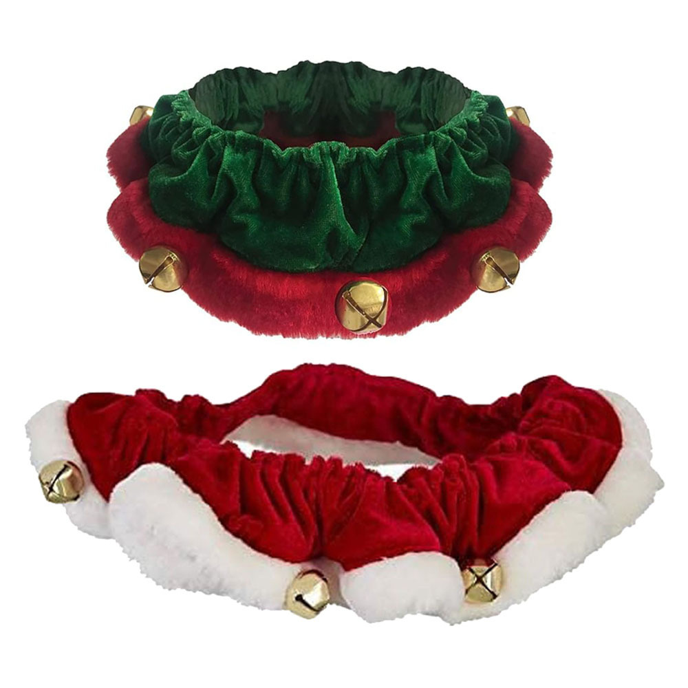 Dog Christmas Outfit Christmas Dog Collar With Bells Ornaments Holiday Christmas Dog Neckwear Costume Clothes For Small Medium Large Dogs Pets - Image 9