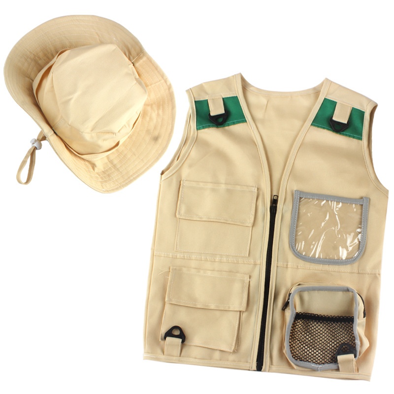 Outdoor Adventure Children Role Play Costume Play Explorer Vest Suit