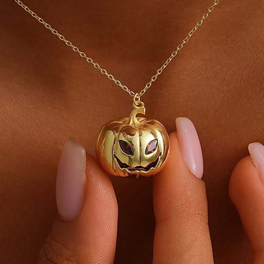 Pumpkin Gift Necklace Dress Up Party Diamond-studded Necklace