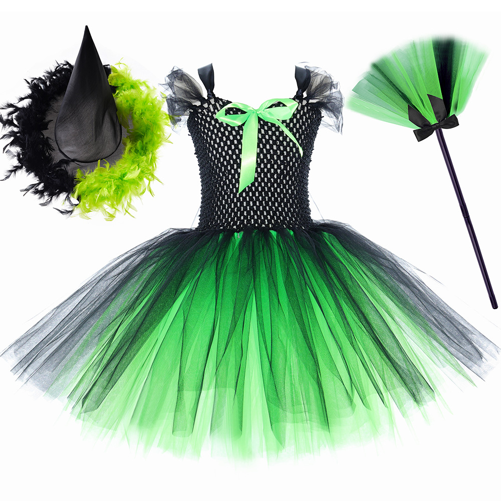 Children's Mesh Pettiskirt Witch Role Play Cos Costume
