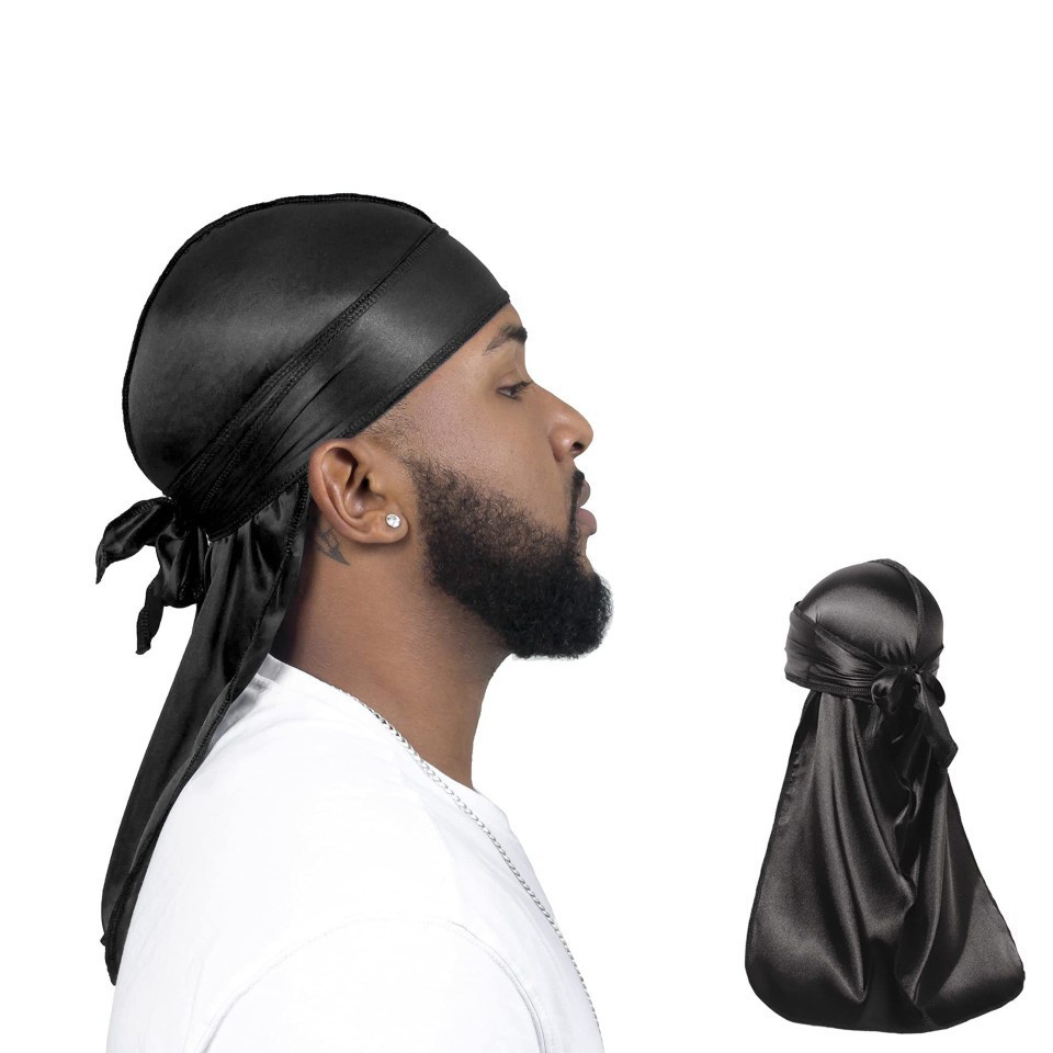 Unisex Satin Long Tail Headwrap Stretchy Pirate Hat And Hip Hop Turban For Men And Women, Elastic Bandana Cap For Costume And Fashion - Image 2
