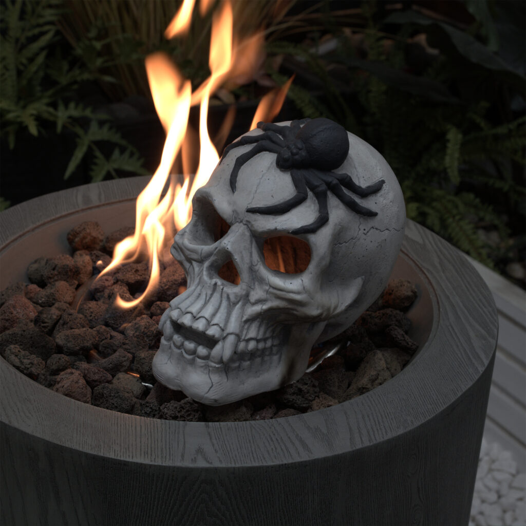 Demon Skull Halloween Decoration For Outdoor Fireplace And Fire Pit