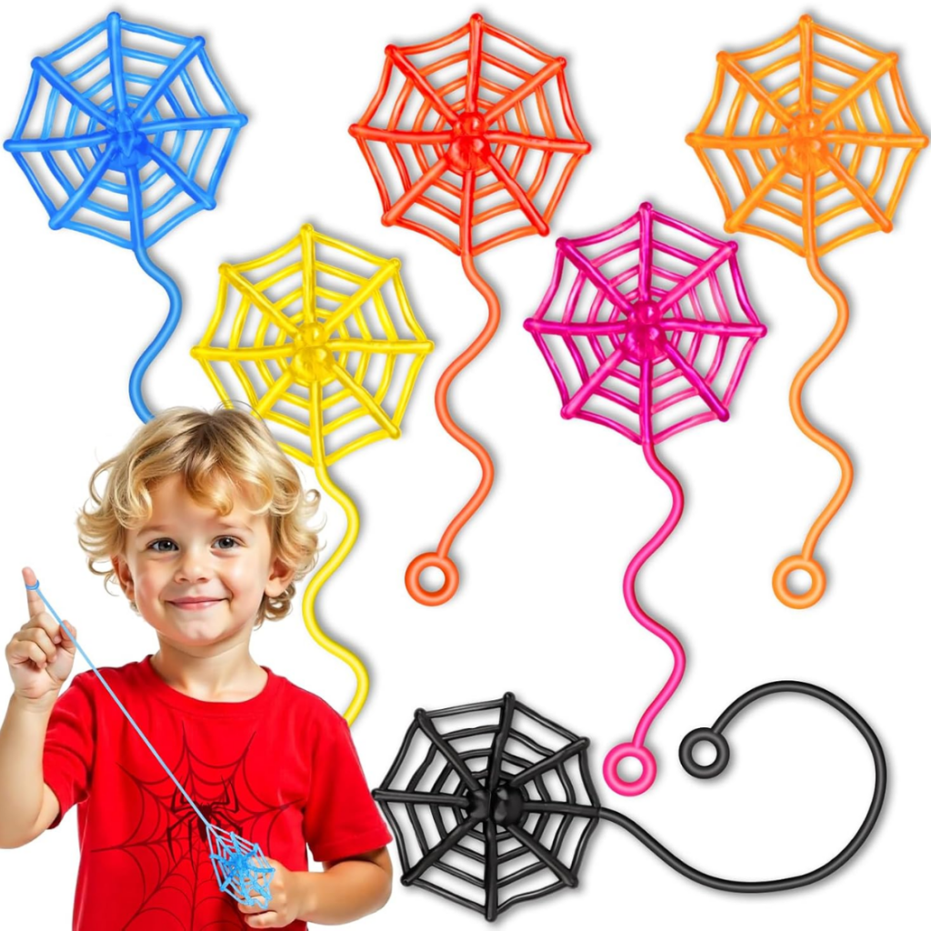 30 Pcs Sticky Spider Web Sticky Hands For Kids Bulk Halloween Party Favors Decorations,Spider Webs For Classroom