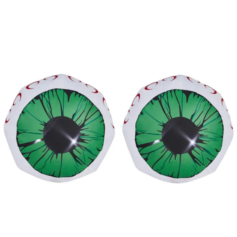 2 Packs Halloween Inflatables Large Set Of Lighted Eyes Decoration, 3FT Blow Ups Green Eyes For Yard, Inflatable Halloween Decor Outdoor With LEDs Party Supplies Blow Up Decoration For Indoor Outdoor