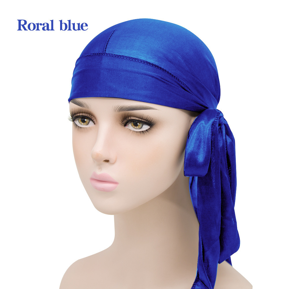 Unisex Satin Long Tail Headwrap Stretchy Pirate Hat And Hip Hop Turban For Men And Women, Elastic Bandana Cap For Costume And Fashion - Image 9