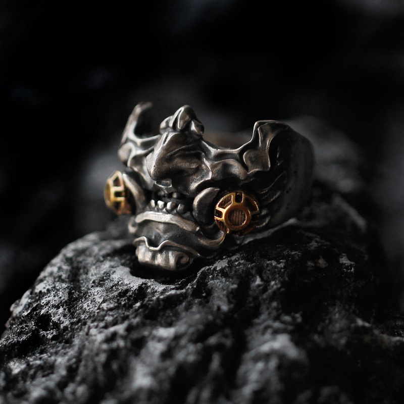 Men's Japanese Samurai Mask Ring