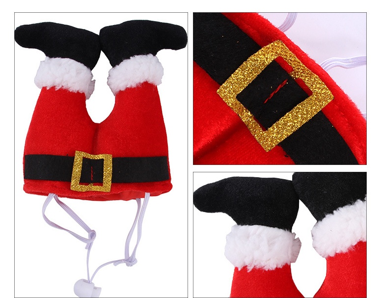 Dog Cat Christmas Costume Christmas Hat For Pet Outfit For Small Dogs Cute Fleece Hat Party Event Apparel Funny Clothes Accessory - Image 6