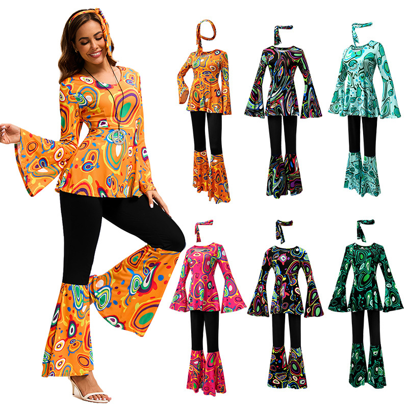 Women's Hippie Dance Party Stage Costume Set