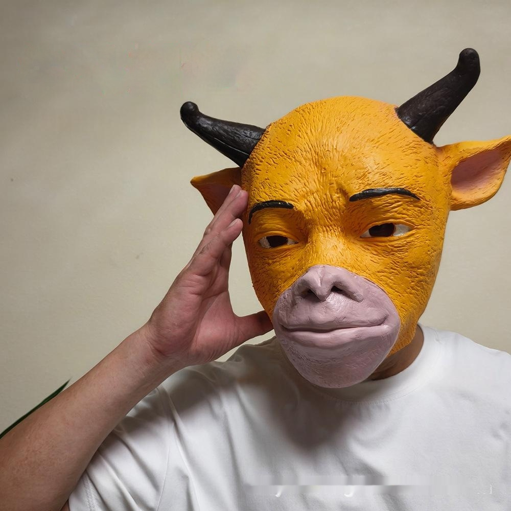 Buffalo Headgear Mask Latex Novelty Headpiece