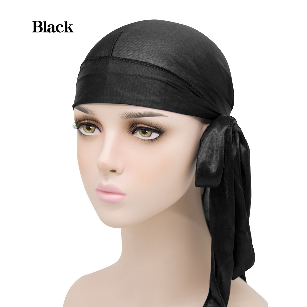 Unisex Satin Long Tail Headwrap Stretchy Pirate Hat And Hip Hop Turban For Men And Women, Elastic Bandana Cap For Costume And Fashion - Image 5