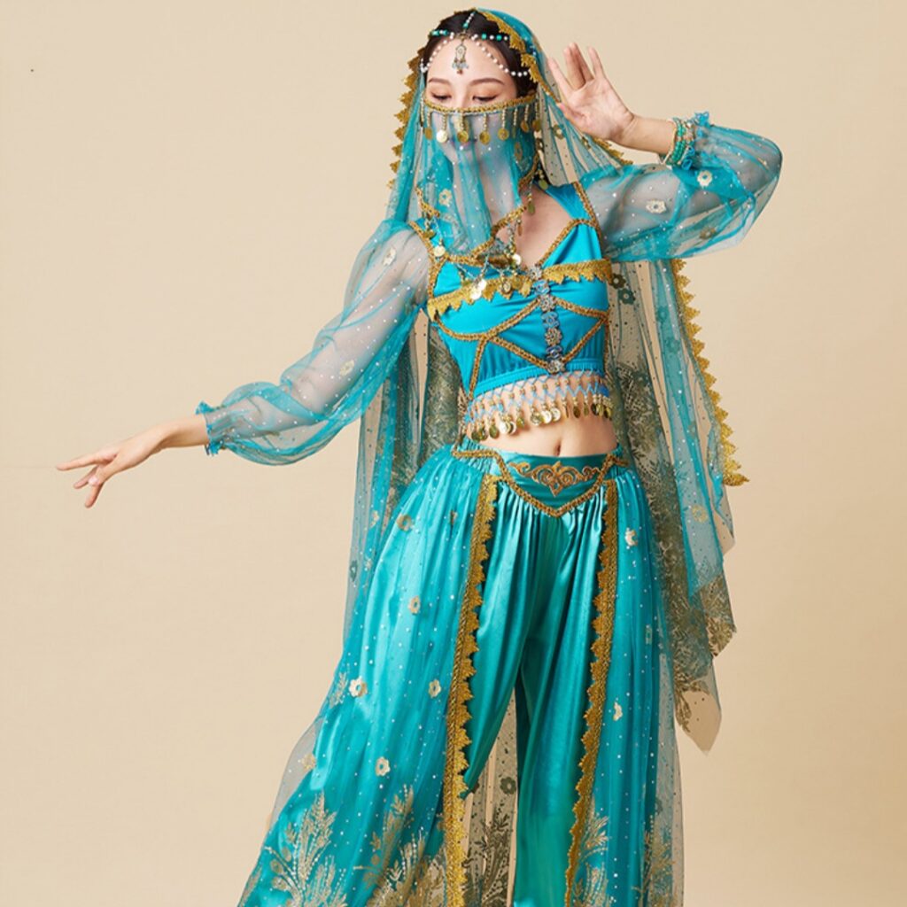 Halloween Dance Costume Jasmine Princess  Girl
