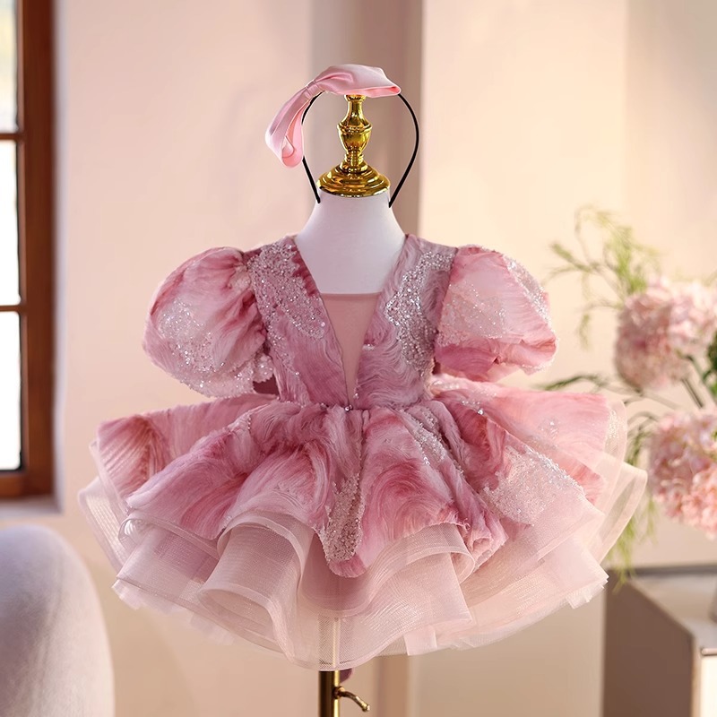Children's Dress Wedding Piano Playing Small Host Performance Costume