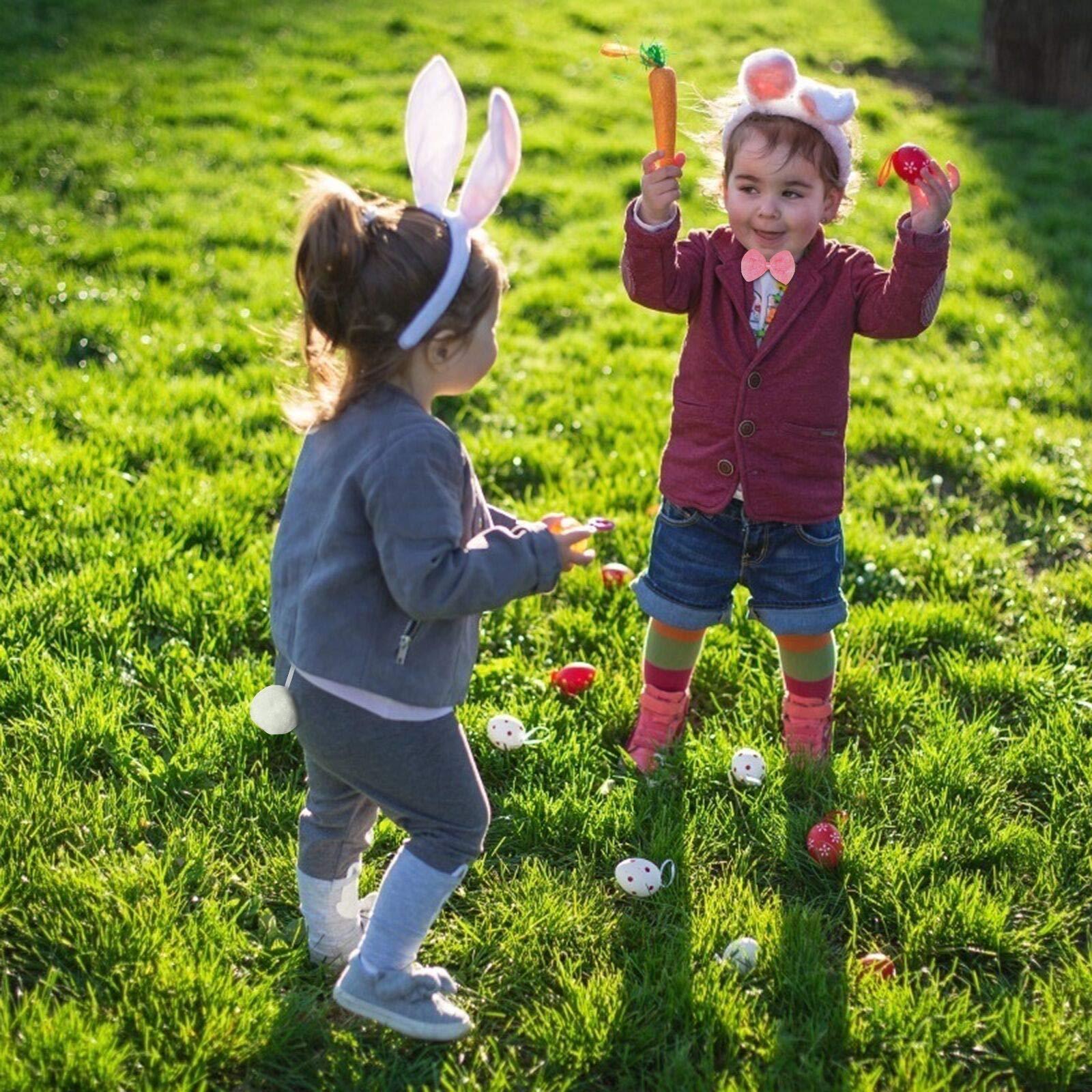 Easter Bunny Costume Set, 4-Piece Set Of Easter Bunny Ear Headbands, Playful Bunny Accessories For The Whole Family—Party Accessory Set - Image 2